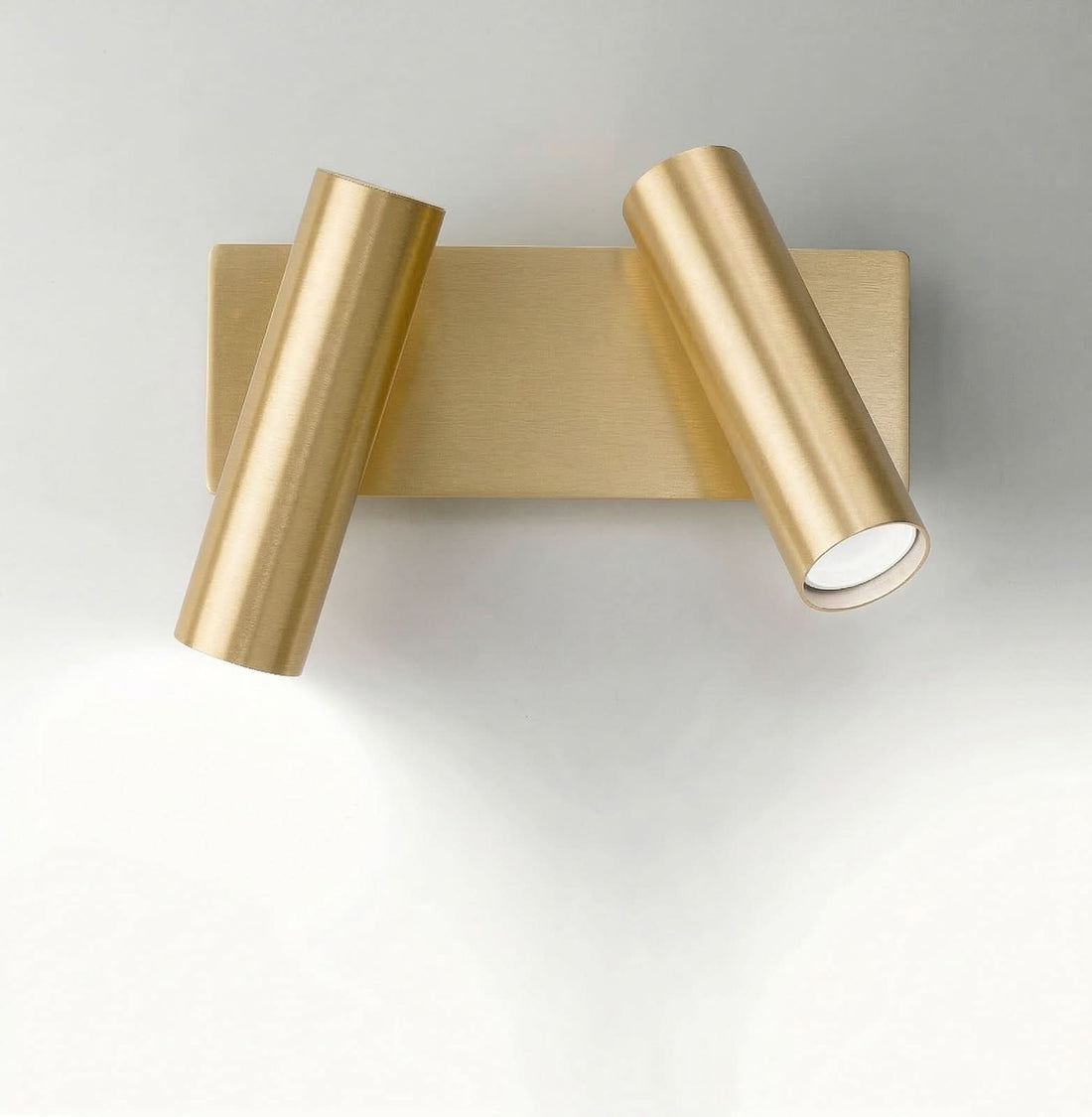 Applique murale 7541 en laiton, 2 lumières, hauteur 20 cm, laiton satiné