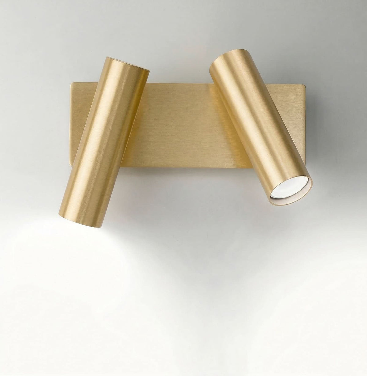 Applique murale 7541 en laiton, 2 lumières, hauteur 20 cm, laiton satiné