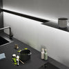 Applique murale LED Intero-line en aluminium, noir, hauteur 7,2 cm, 16,8 W