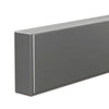 Applique murale LED Intero-line en aluminium, acier inoxydable, hauteur 7,2 cm, 16,8 W