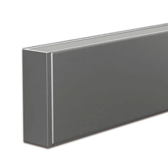 Applique murale LED Intero-line en aluminium, acier inoxydable, hauteur 7,2 cm, 16,8 W