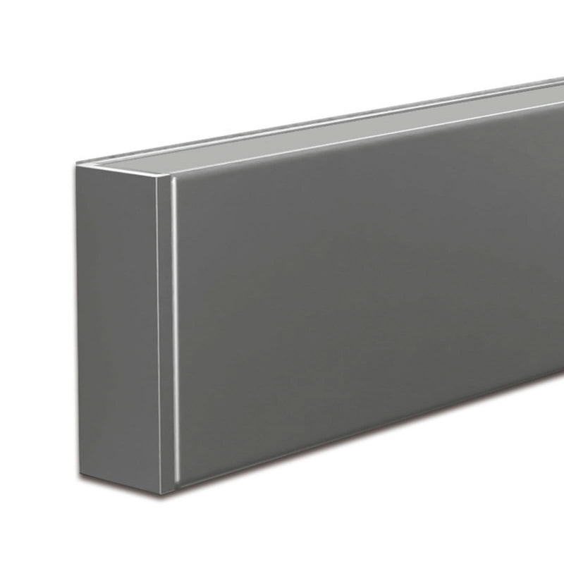 Applique murale LED Intero-line en aluminium, acier inoxydable, hauteur 7,2 cm, 16,8 W
