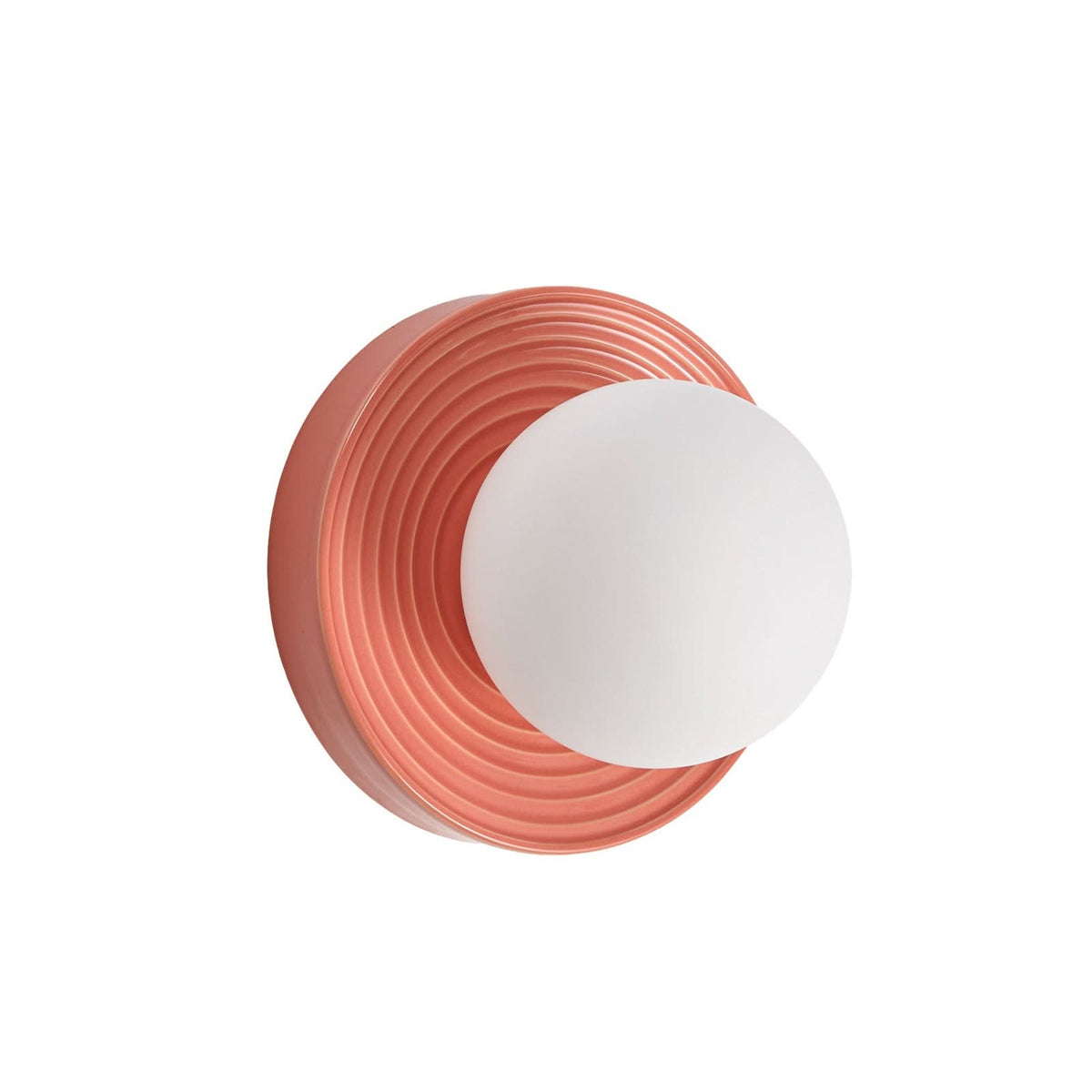 Applique murale Harriet en verre, orange et blanc, Ø 22 cm