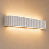 Applique murale Ravelle en plâtre, blanc, 2 lumières, hauteur 7 cm