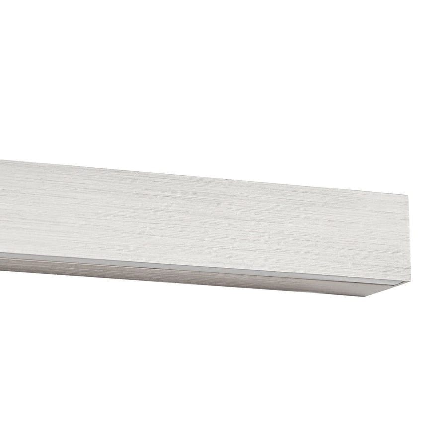 Applique murale LED Kinsley en métal, nickel et blanc