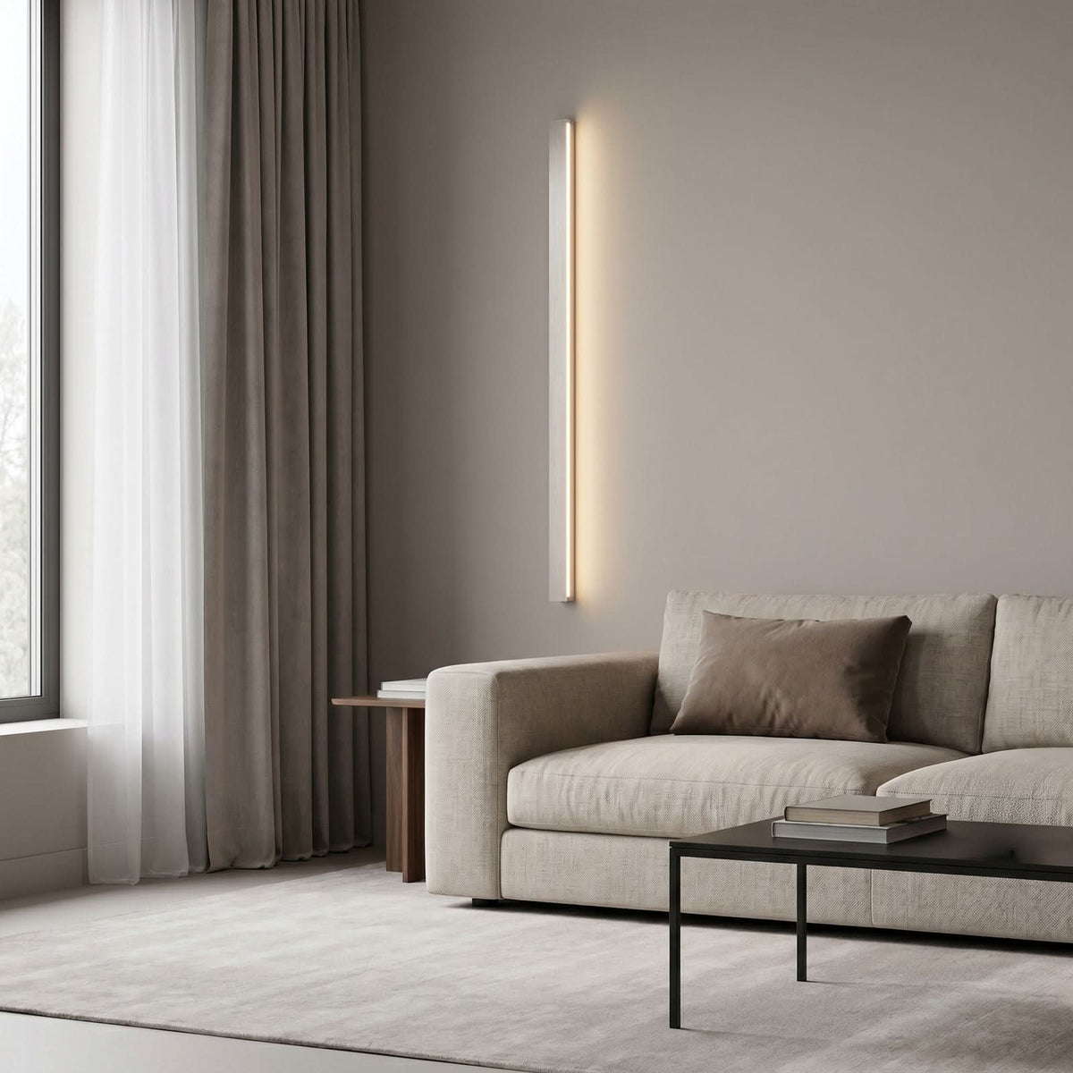 Applique murale LED Kinsley en métal, nickel et blanc