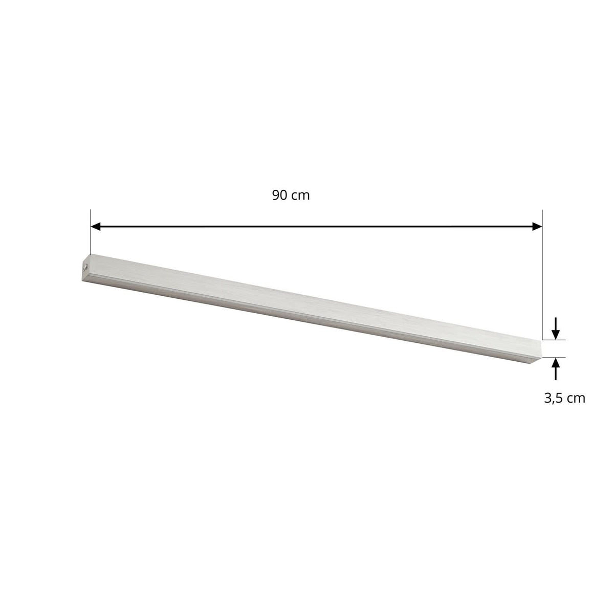 Applique murale LED Kinsley en métal, nickel et blanc