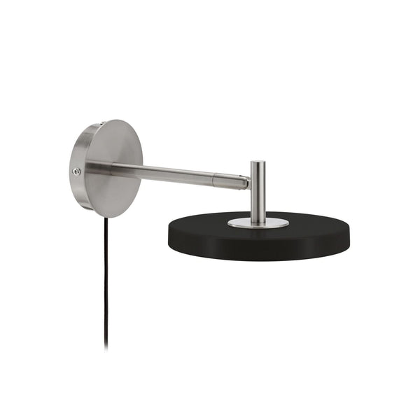 Applique murale LED Asteria Short en aluminium, noir, Ø 15 cm