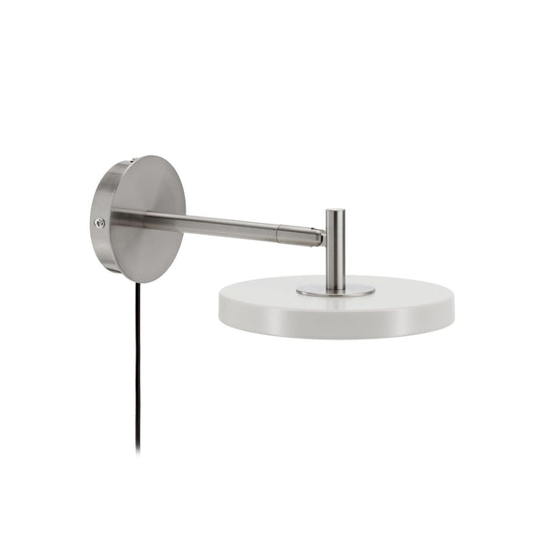 Applique murale LED Asteria Short en aluminium, gris clair, Ø 15 cm