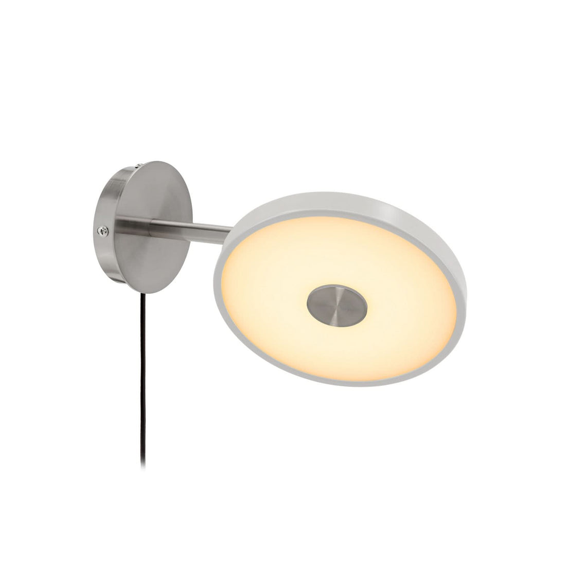 Applique murale LED Asteria Short en aluminium, gris clair, Ø 15 cm
