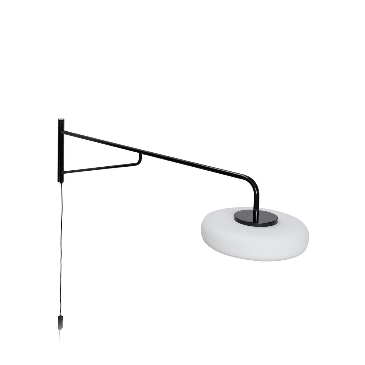 Applique murale LED Sway en verre, noir et blanc, hauteur 28 cm
