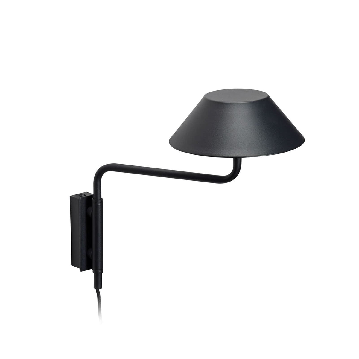 Applique murale LED Cover en métal, noir, hauteur 25 cm