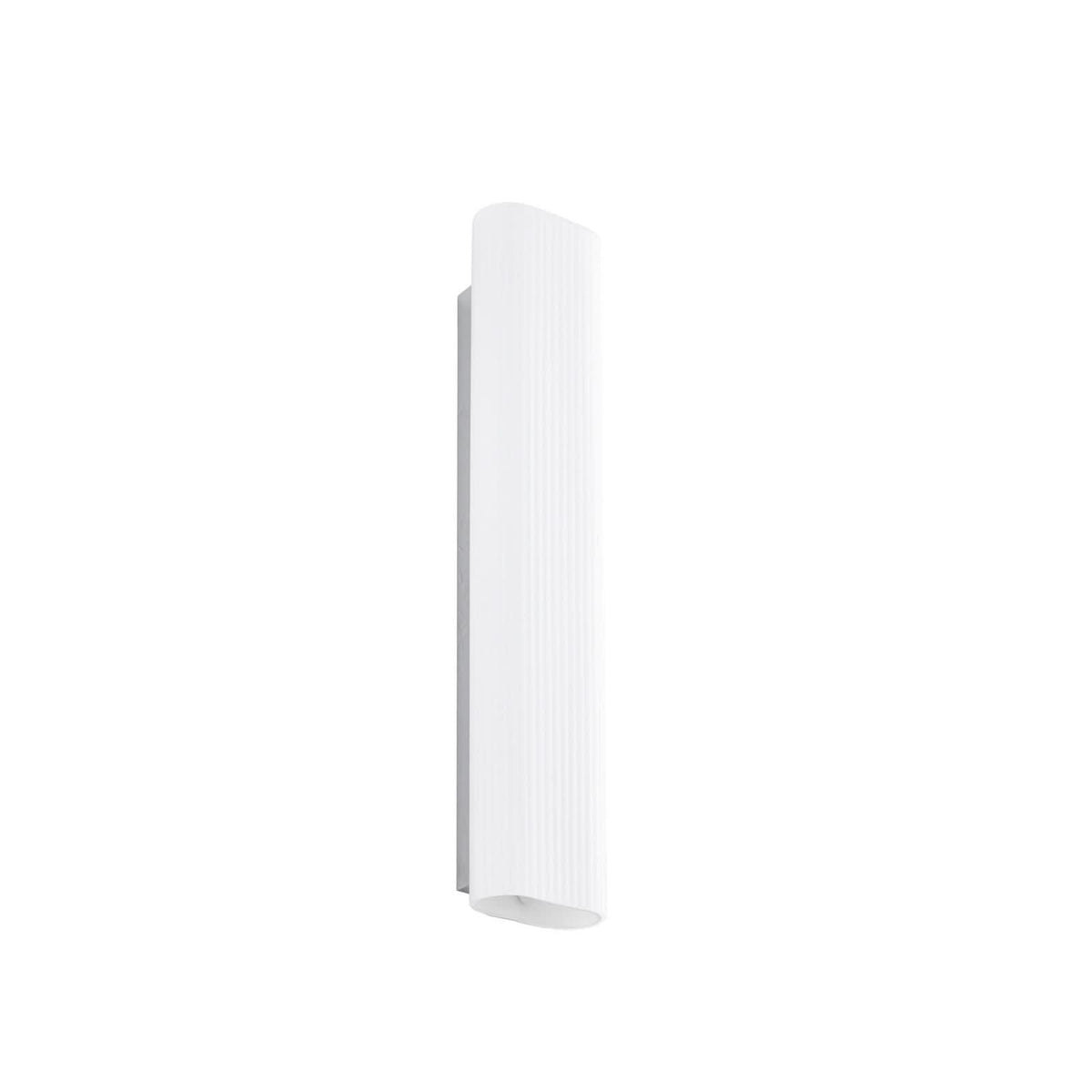 Applique murale LED Victoire en verre, blanc, hauteur 50 cm, IP44