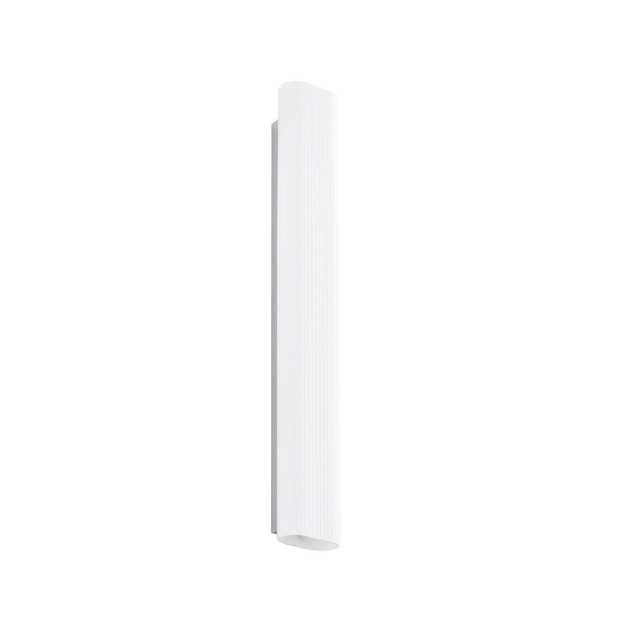 Applique murale LED Victoire en verre, blanc, hauteur 70 cm, IP44