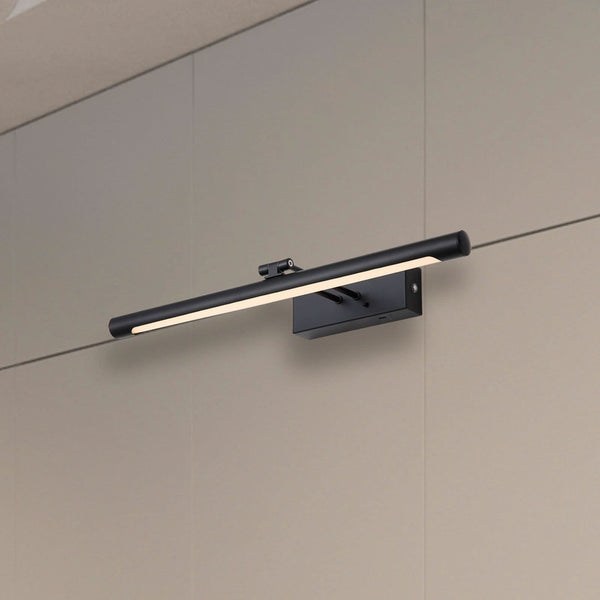 Applique murale LED rechargeable Holton en acier, noir mat et blanc, hauteur 5,5 cm