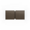 Applique murale CG Square en acier, bronze, 2 lumières, hauteur 10 cm