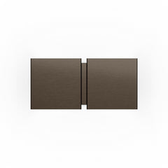 Applique murale CG Square en acier, bronze, 2 lumières, hauteur 10 cm