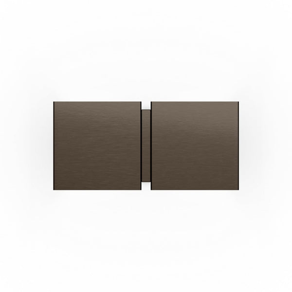 Applique murale CG Square en acier, bronze, 2 lumières, hauteur 10 cm