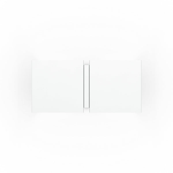 Applique murale CG Square en acier, blanc mat, 2 lumières, hauteur 10 cm