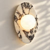 Applique murale Mavi en verre, blanc et noir marbré, hauteur 31,4 cm
