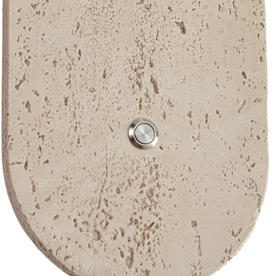 Applique murale Lumille en verre, beige structuré et blanc, hauteur 33 cm