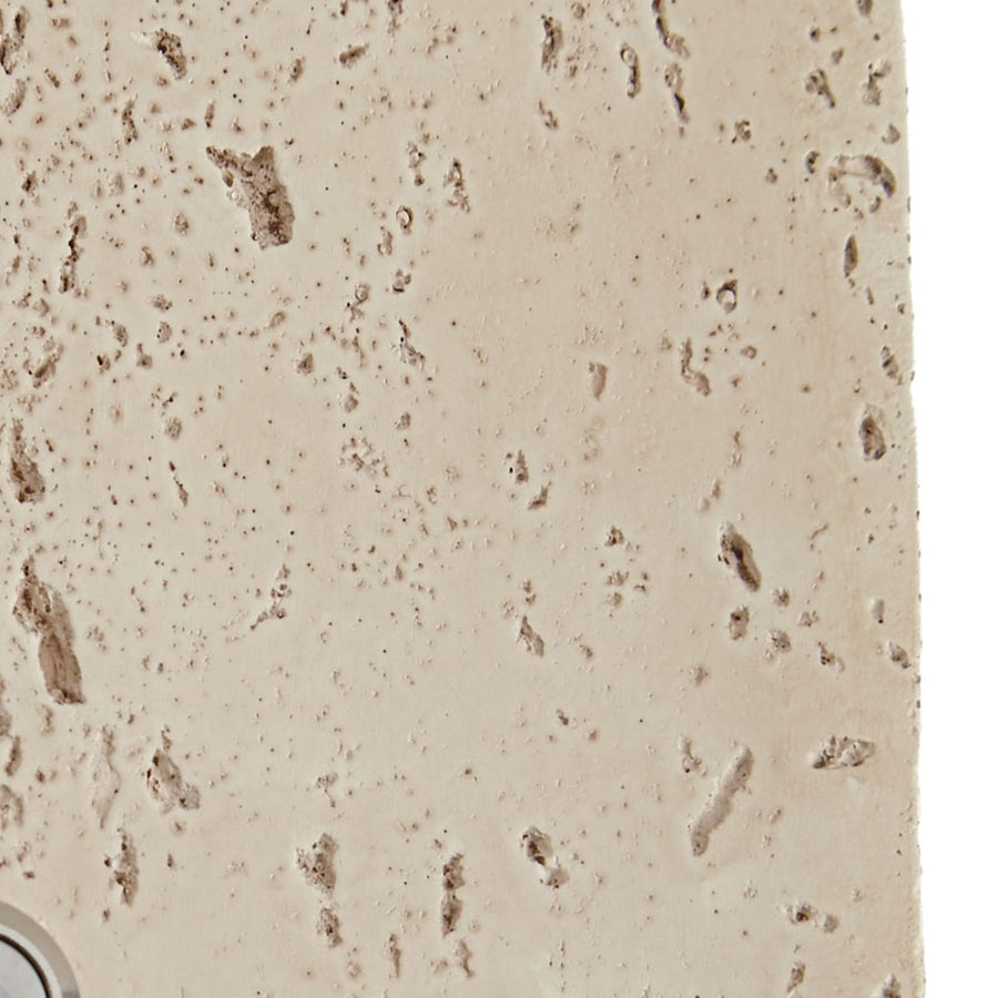 Applique murale Lumille en verre, beige structuré et blanc, hauteur 33 cm