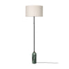 Lampadaire Gravity en tissu, crème et vert foncé marbré, 3 lumières, hauteur 168 cm