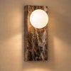 Applique murale Sonto en verre, marron et blanc, hauteur 30 cm