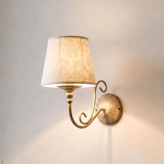 Applique murale Sofia Ecrie en verre, beige et doré, hauteur 25 cm