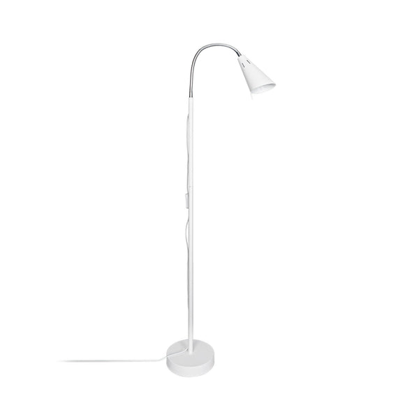 Lampadaire Best en métal, blanc mat, hauteur 140 cm