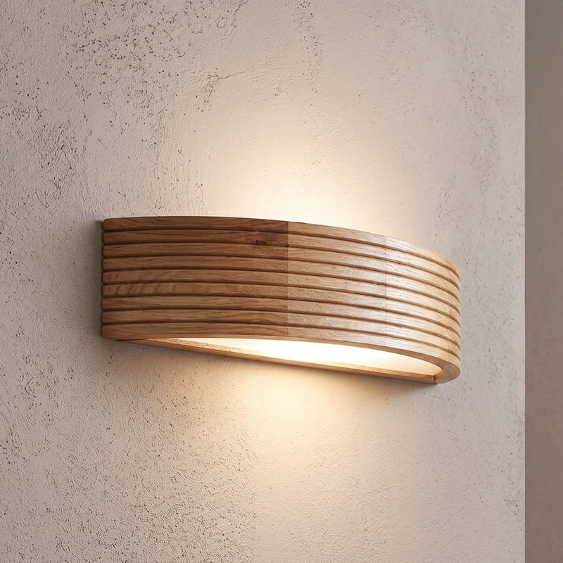 Applique murale Oro en verre, blanc, hauteur 8 cm