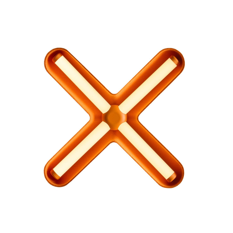 Applique murale LED Fuzz en aluminium, orange et noir, hauteur 50,1 cm