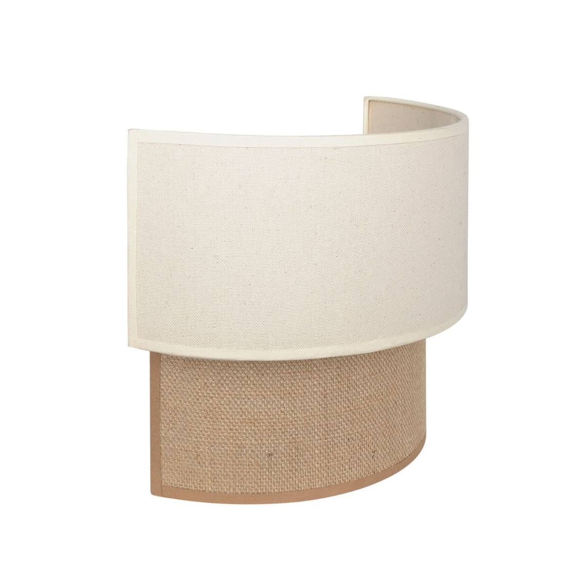 Applique murale Boho en tissu, marron et blanc, hauteur 21,5 cm