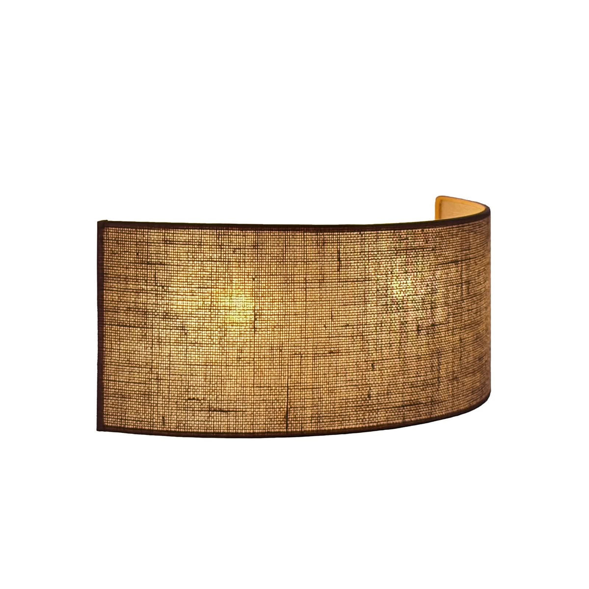 Applique murale Nature en tissu, marron, 2 lumières, hauteur 16 cm