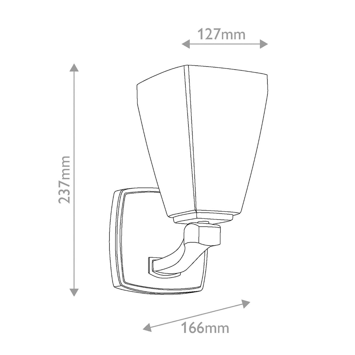 Applique murale Marant en verre, chromé poli et transparent, Ø 12,7 cm, IP44