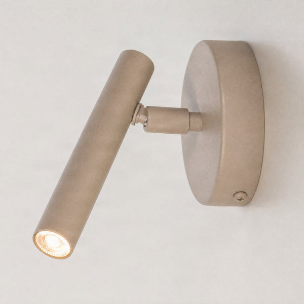 Applique murale Sopel en acier, beige, hauteur 15 cm