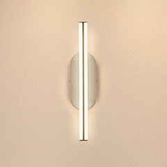 Applique murale LED Ruth en métal, gris clair et blanc, hauteur 30 cm