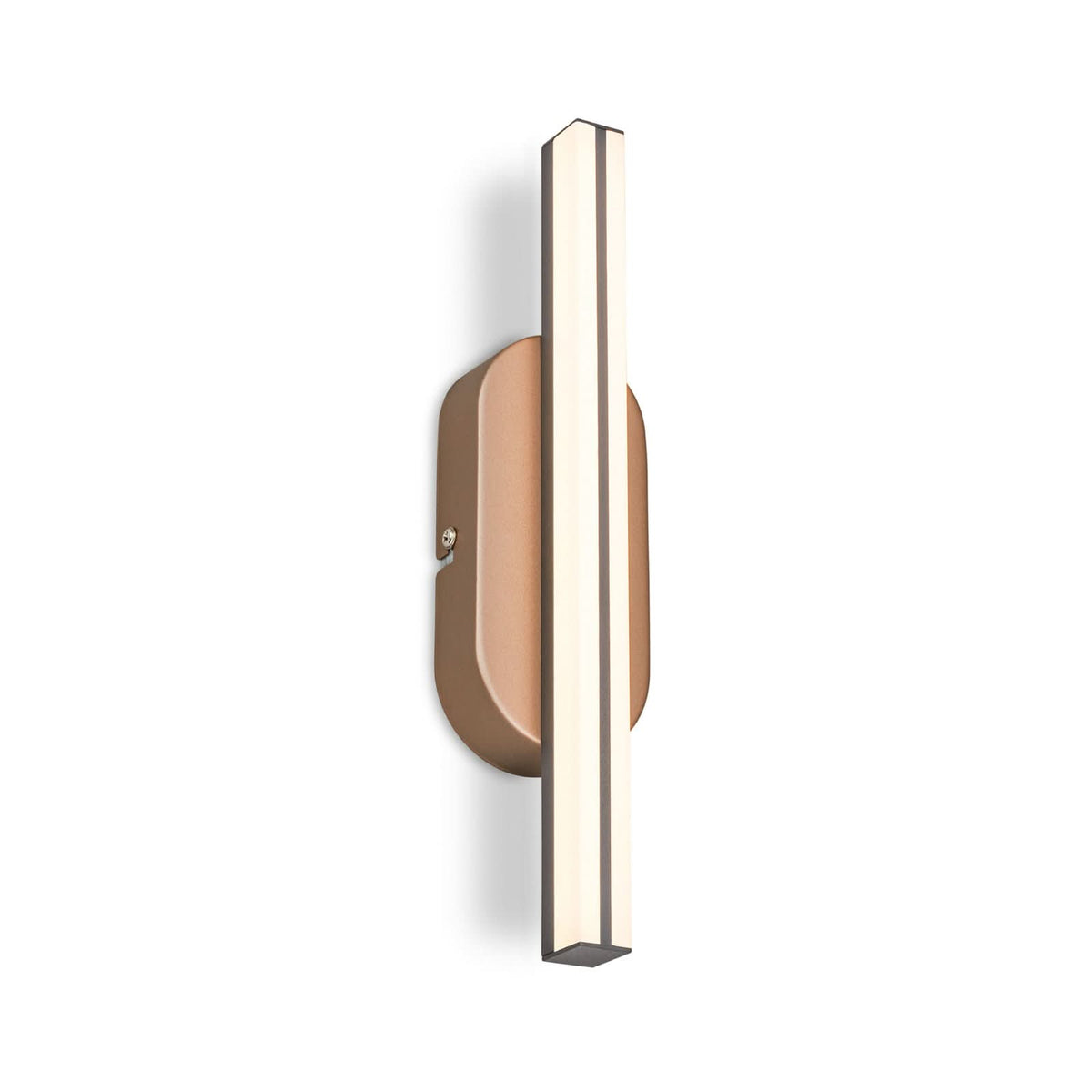Applique murale LED Ruth en métal, bronze et blanc, hauteur 30 cm