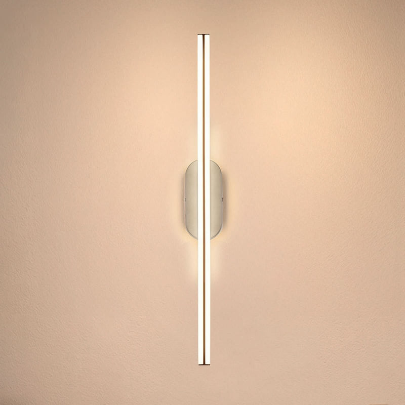 Applique murale LED Ruth en métal, gris clair et blanc, hauteur 60 cm
