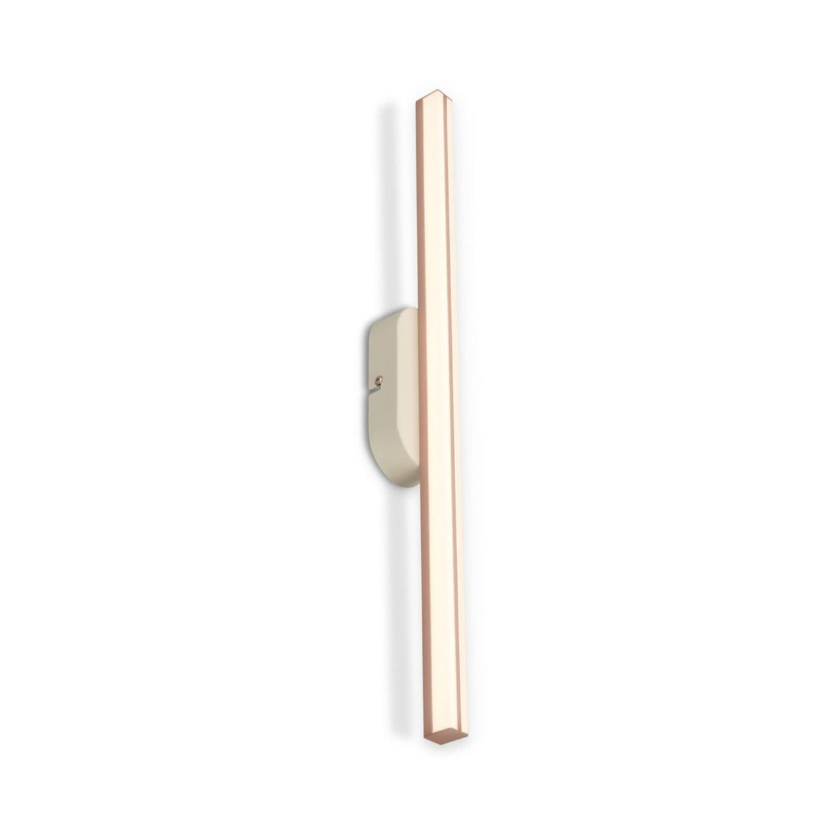 Applique murale LED Ruth en métal, gris clair et blanc, hauteur 60 cm