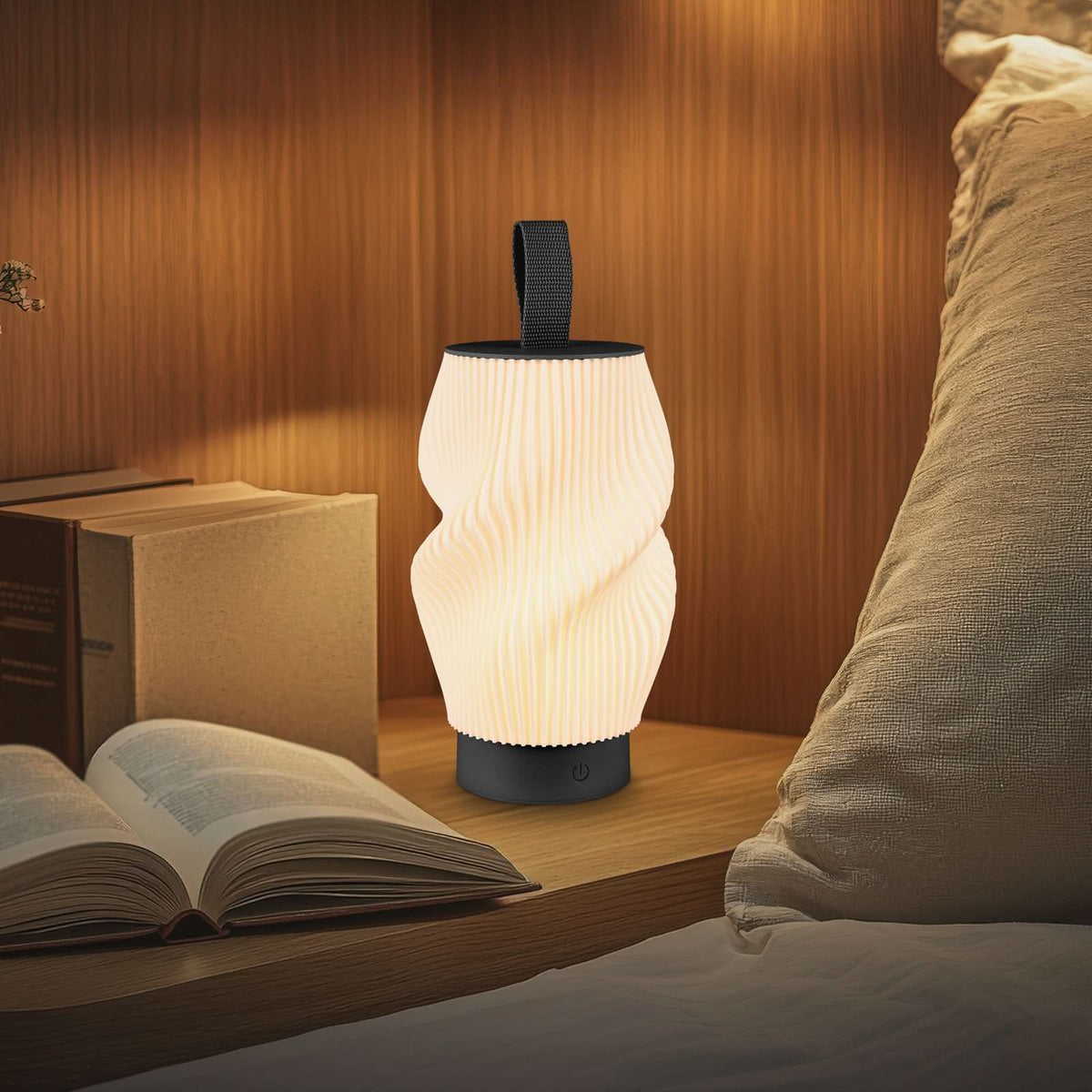 Lampe à poser d'extérieur LED rechargeable Brilo, noir mat et blanc, Ø 14 cm, IP44