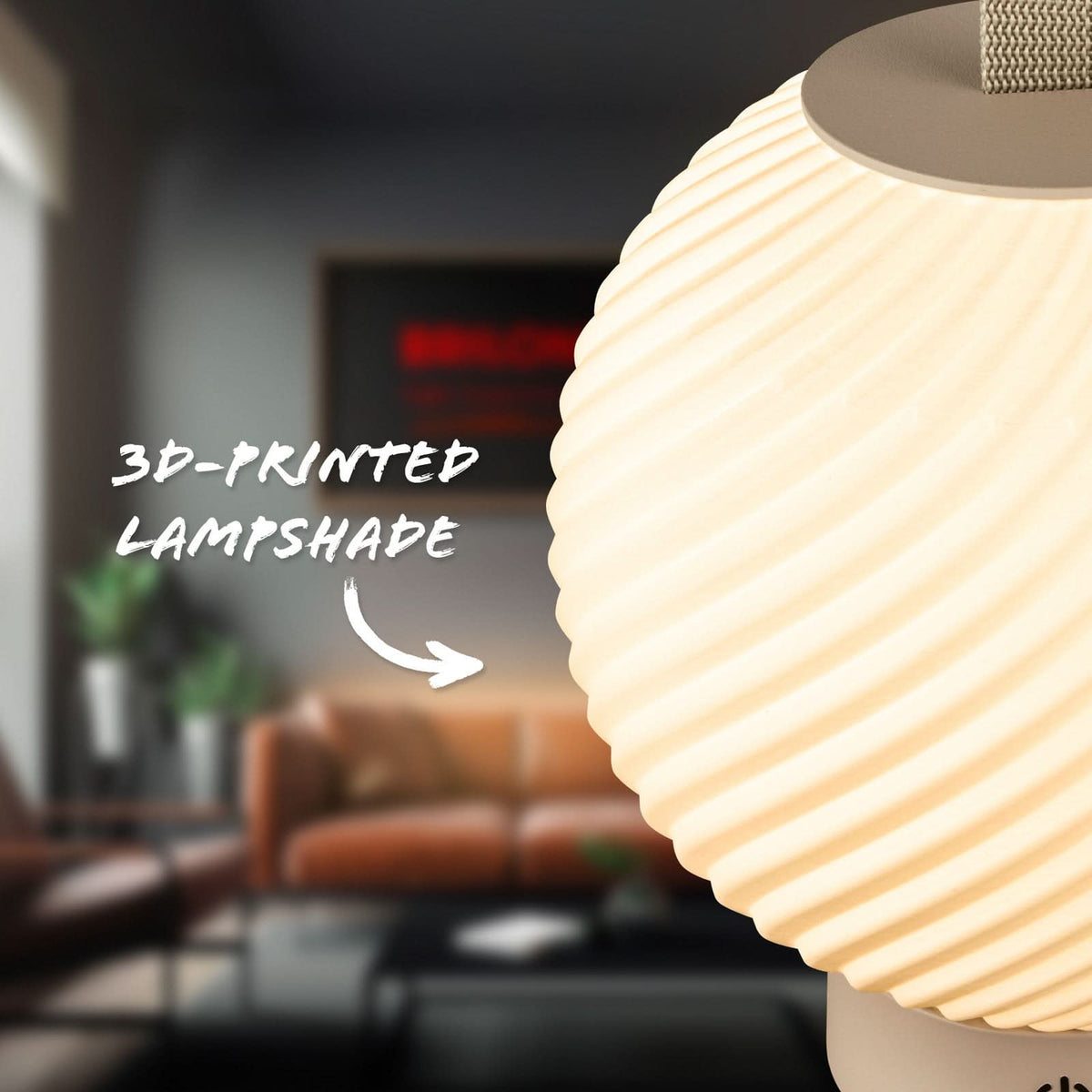 Lampe à poser d'extérieur LED Brilo, beige et blanc, Ø 18 cm, IP44