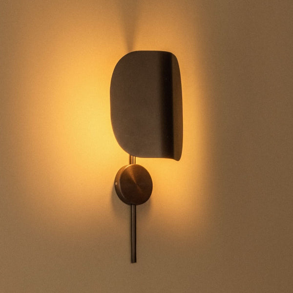 Applique murale Wing en aluminium, bronze, hauteur 47 cm