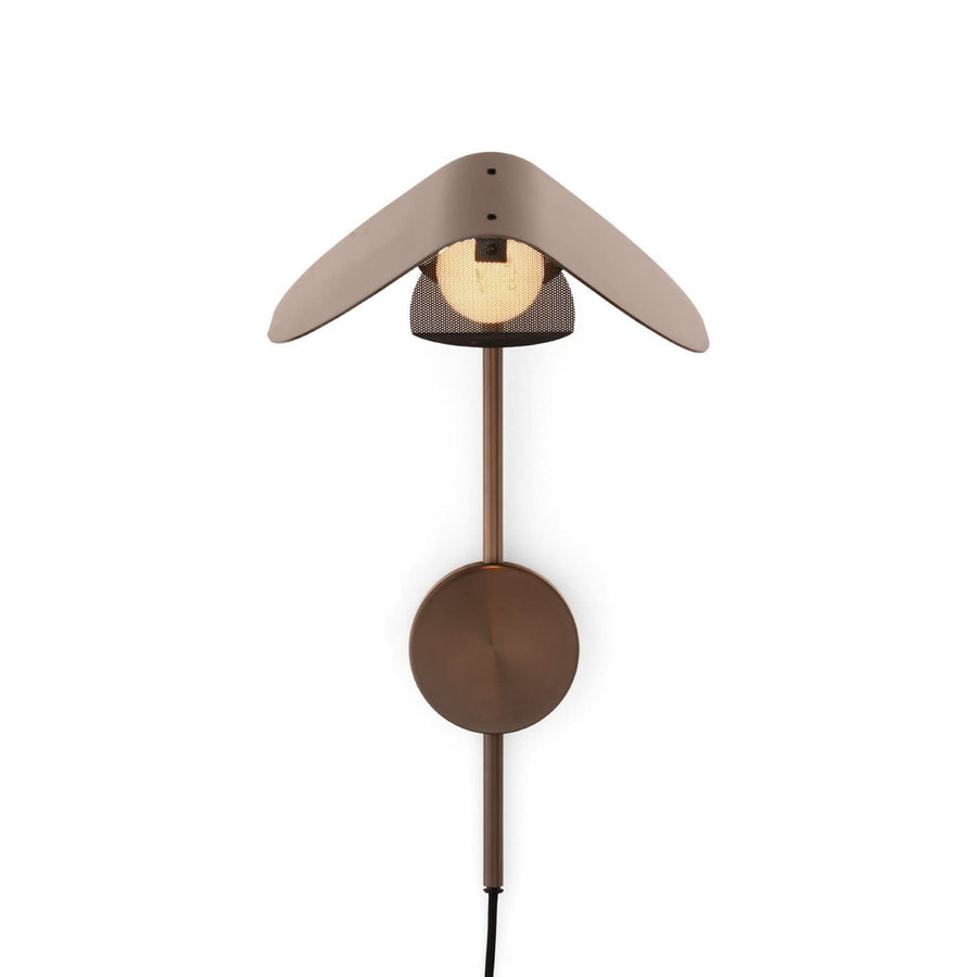 Applique murale Wing en aluminium, bronze, hauteur 47 cm