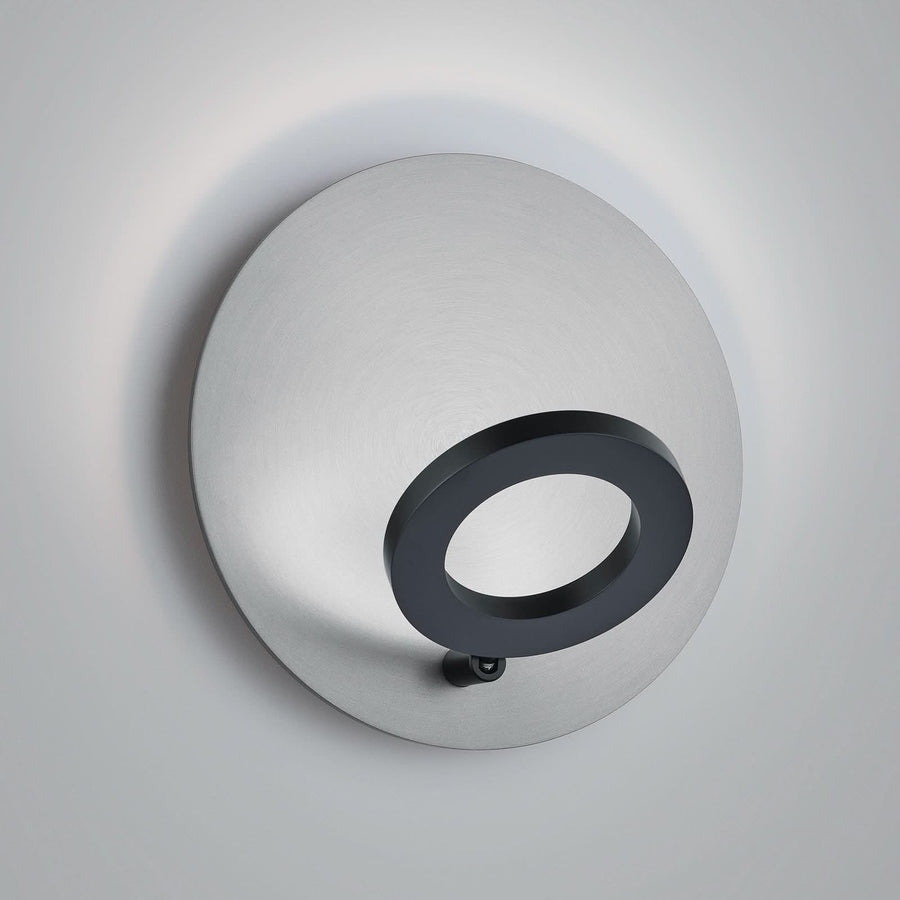 Applique murale LED Meggi en aluminium, nickel mat, Ø 30 cm