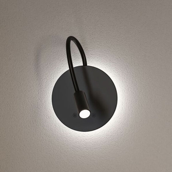 Applique murale LED rechargeable Miora en métal, noir, Ø 20 cm