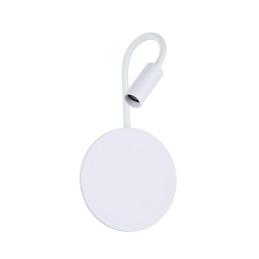 Applique murale LED rechargeable Miora en métal, blanc, Ø 20 cm