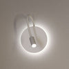 Applique murale LED rechargeable Miora en métal, blanc, Ø 20 cm