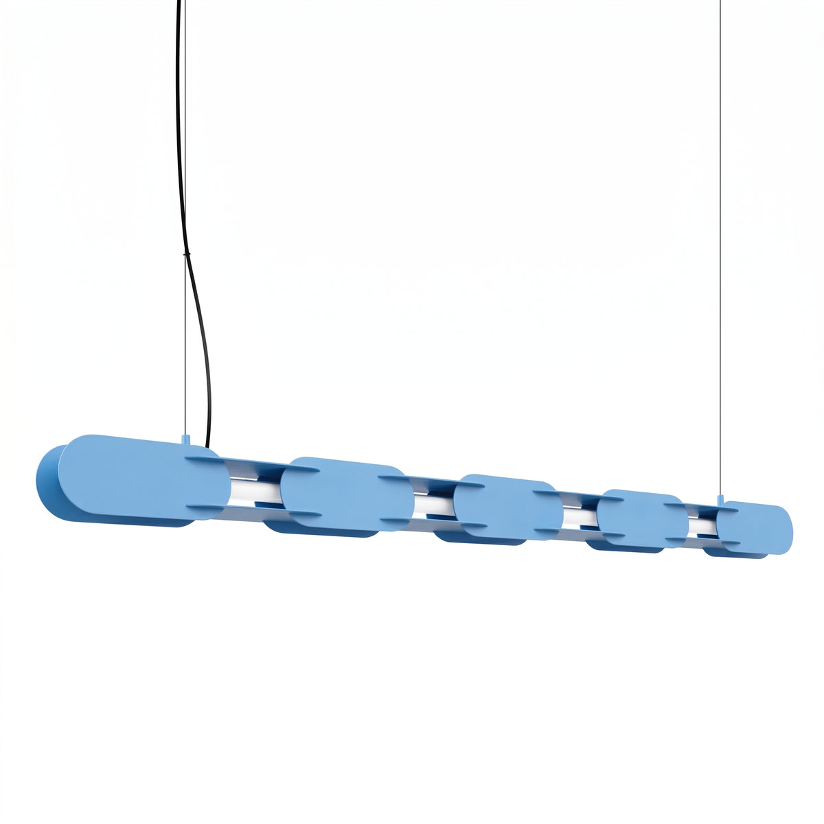 Suspension CHAIN 158 brun LED 4000K Bleu ciel