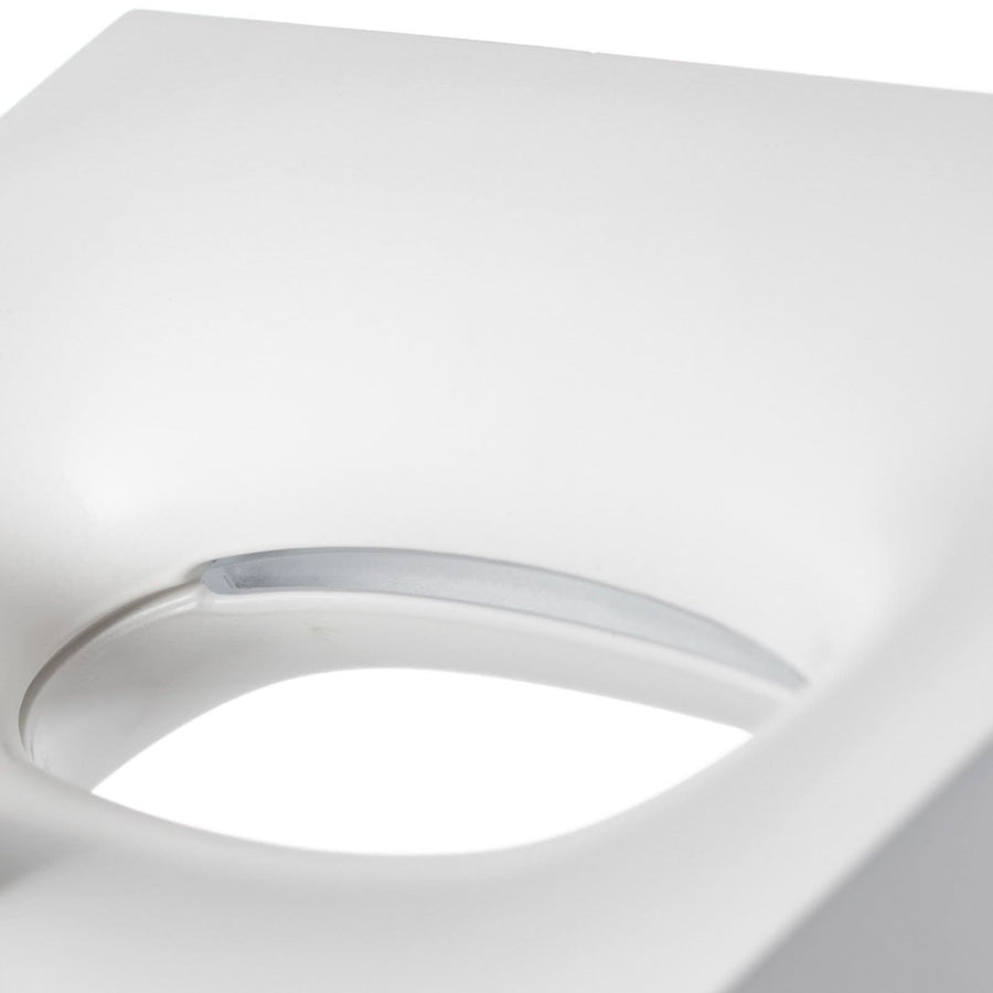 Applique murale LED Melete en aluminium, blanc, hauteur 5,5 cm